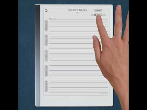 reMarkable 2 Meeting Notebook - Hyperlink Navigation Showcase