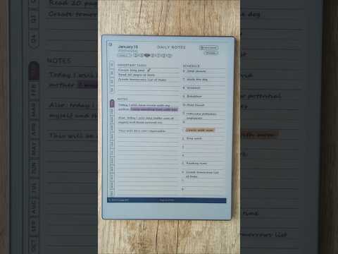 Designed for reMarkable Paper Pro Daily Planner 2025 &amp; 2026