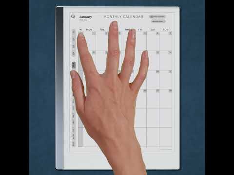 Weekly Planner for reMarkable 2 2025 &amp; 2026 - Hyperlinks Navigation Showcase