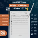 reMarkable Paper Pro Journal Template 2025, 2025, 2027