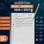 reMarkable Paper Pro Journal Template 2026, 2027