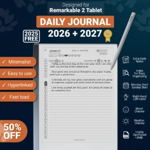 reMarkable 2 Daily Journal 2026 & 2027