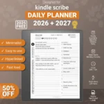 Kindle Scribe Planner 2026 2027 Kindle Scribe Daily Planner 2026 2027 Template
