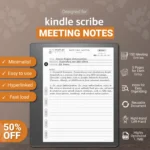 Kindle Scribe Meeting Notes Template Notebook