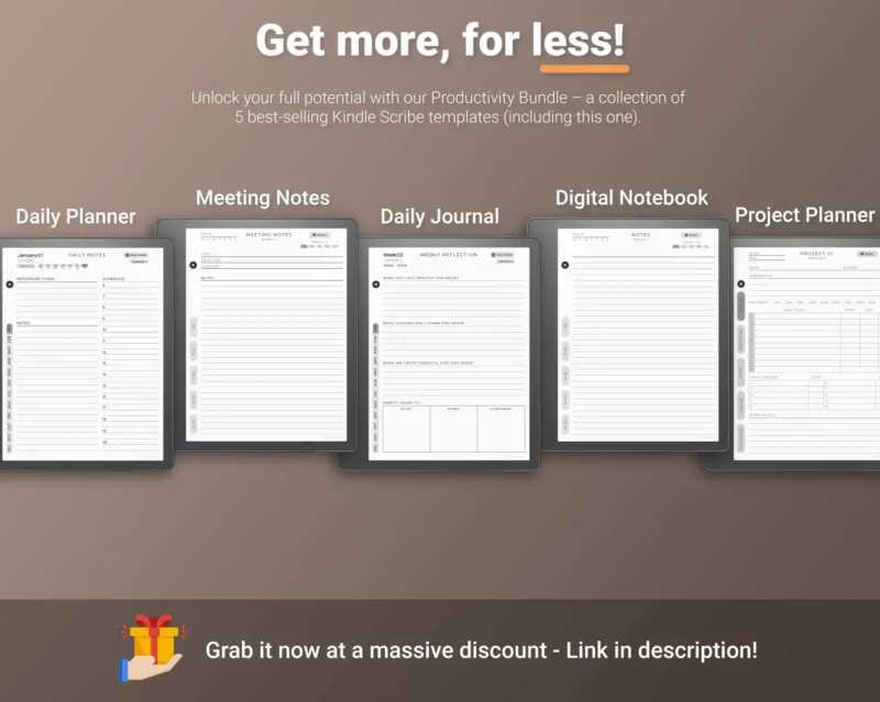 Kindle Scribe Daily Planner - Special Offer