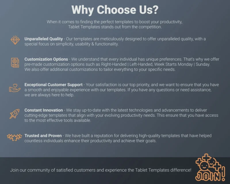 Why choose TabletTemplates for your Supernote Tablet
