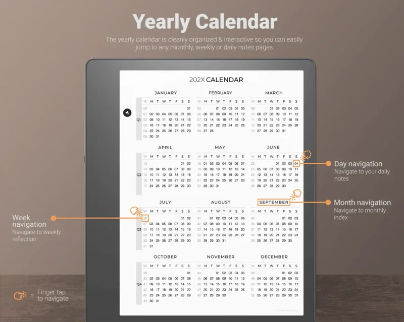 Kindle Scribe Daily Journal 2024 2025 - Yearly Calendar