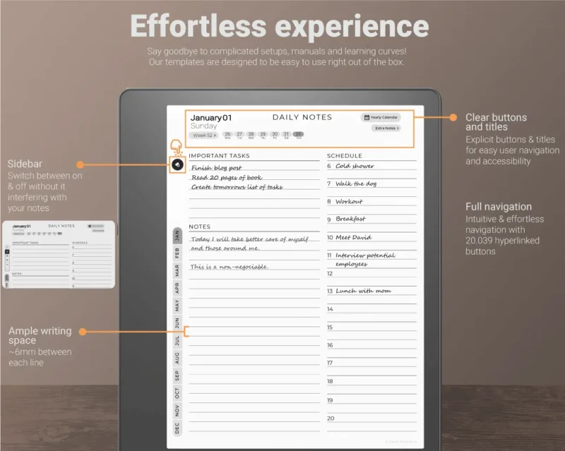Kindle Scribe Daily Planner 2024 2025 - Best Kindle Scribe Experience
