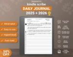 Kindle Scribe Daily Journal 2024 2025 2026 Template Diary