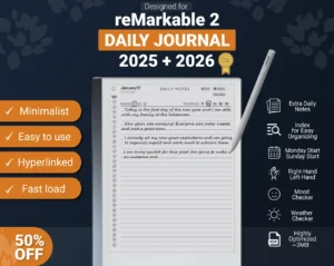 reMarkable 2 Daily Journal 2025 2026 Diary Template