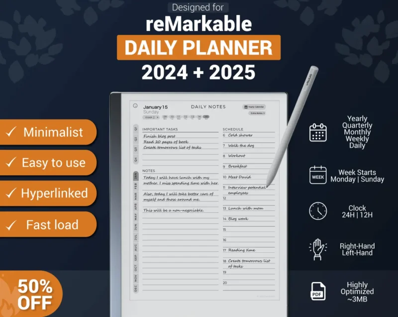 Designed For ReMarkable 2 Templates TabletTemplates