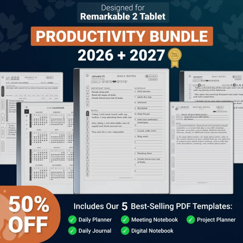 reMarkable 2 Productivity Bundle 2026 2027