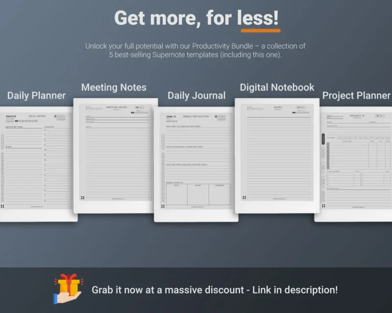 Supernote Daily Planner 2026 2027 Get more for less