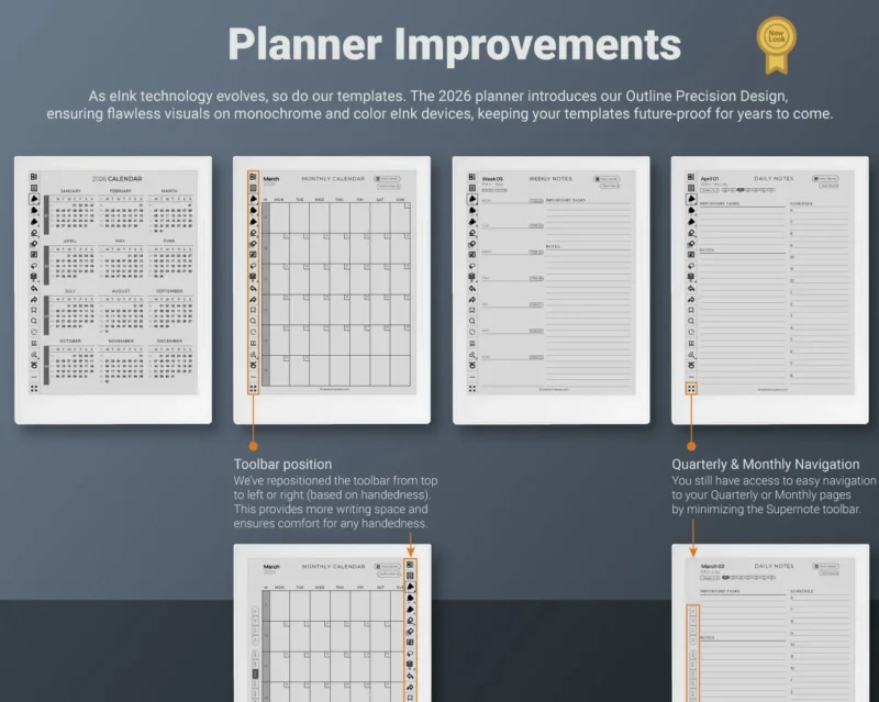 Supernote Daily Planner 2026 2027 Planner Improvements