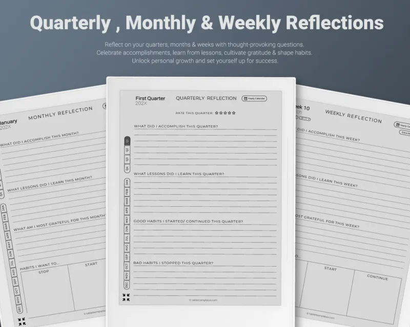 Supernote Daily Journal Reflections 2026 2027 A5X Manta A6X Nomad X2
