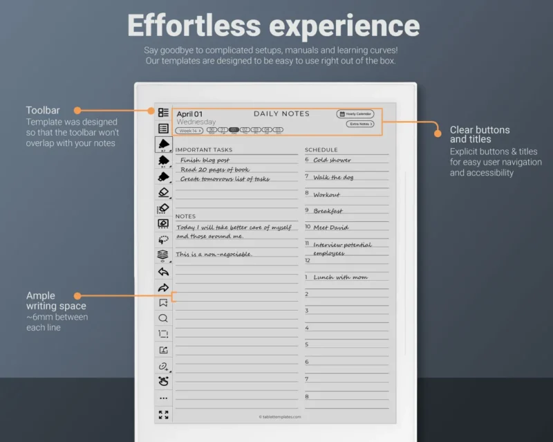 Supernote Daily Planner 2026 2027 Best writing experience