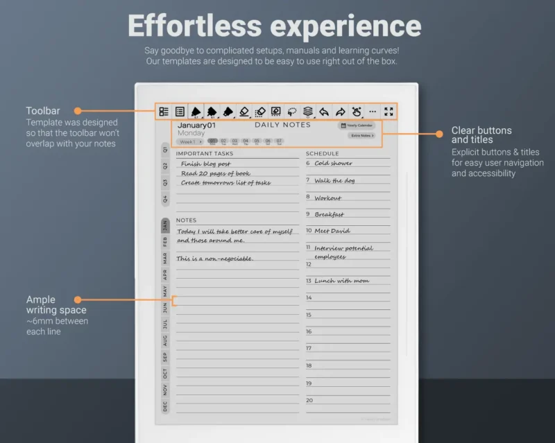 Supernote Daily Planner - Best Writing Experience