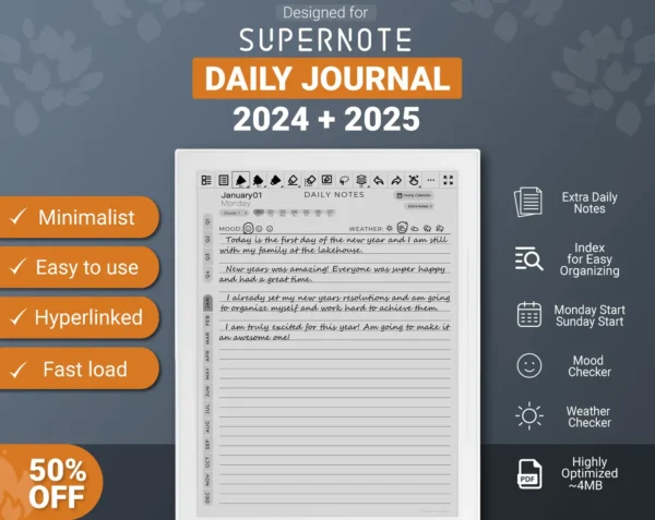 Supernote Daily Journal 2024 2025 TabletTemplates com Supernote Daily Journal 2024 2025 TabletTemplates com