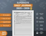 For Supernote Daily Journal Template 2025 2026 A5X Manta A6X Nomad X2