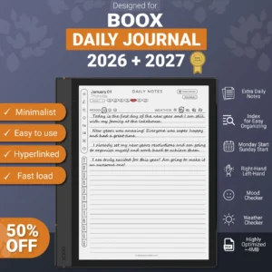 Boox Daily Journal Template 2026-2027
