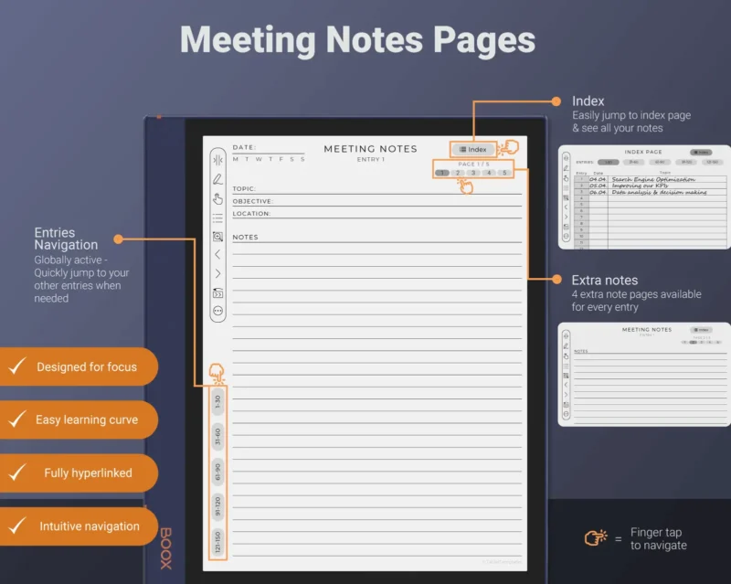 Boox Meeting Notes Templates Notebook - Best