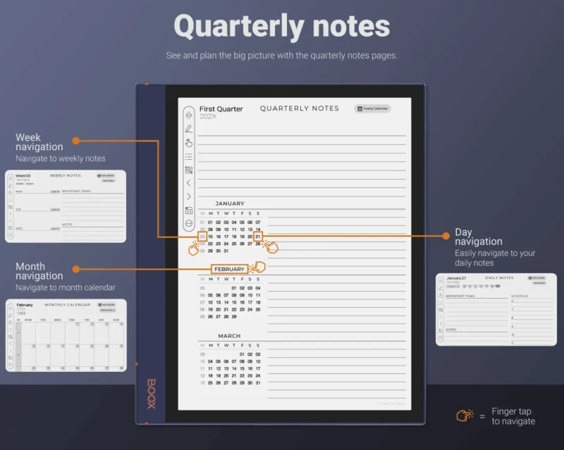 Boox Daily Planner - Quarterly Notes