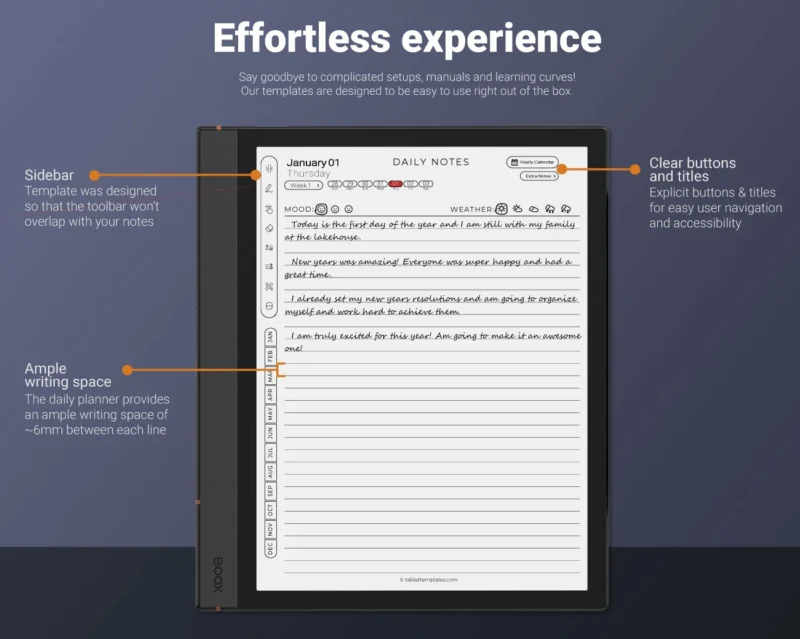 Boox Daily Journal Best Writing Experience 2026-2027 Note Air Tab Ultra Go Color