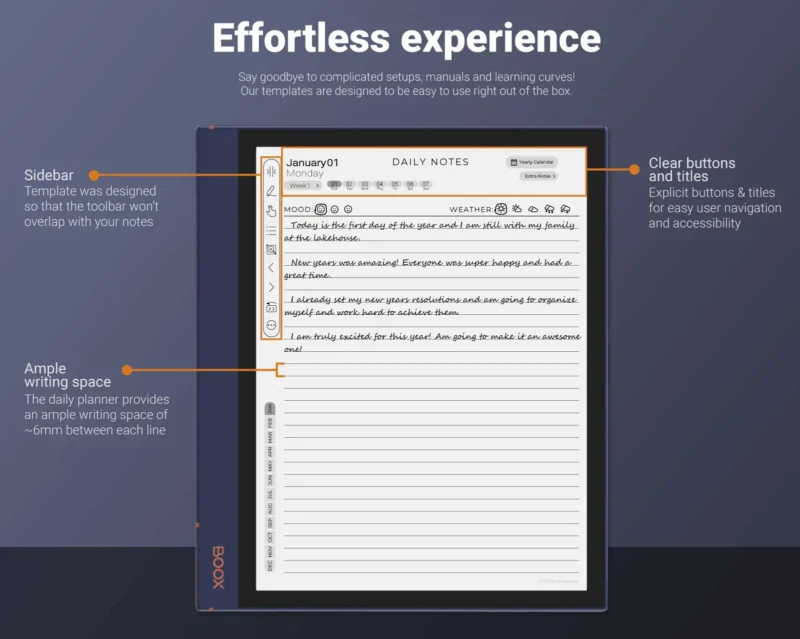 7.DailyPlanner-Effortless Boox Daily Journal - Best Writing Experience
