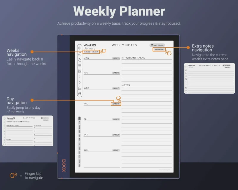 Boox Daily Planner - Weekly Plan