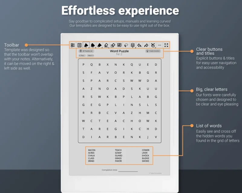 Supernote Word Search Puzzle Games - Best Experience