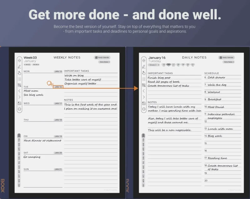 Boox Daily Planner - Hyperlinked PDF