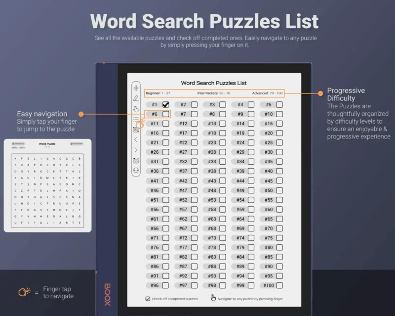 Boox Word Search Puzzle Games Volume 5 - Index List