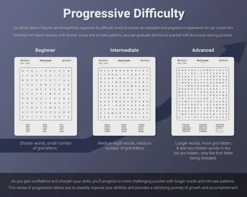 Boox Word Search Puzzle - Progressive Difficulty