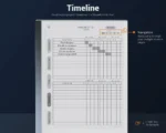 Timeline Gantt Chart for reMarkable 2 tablet