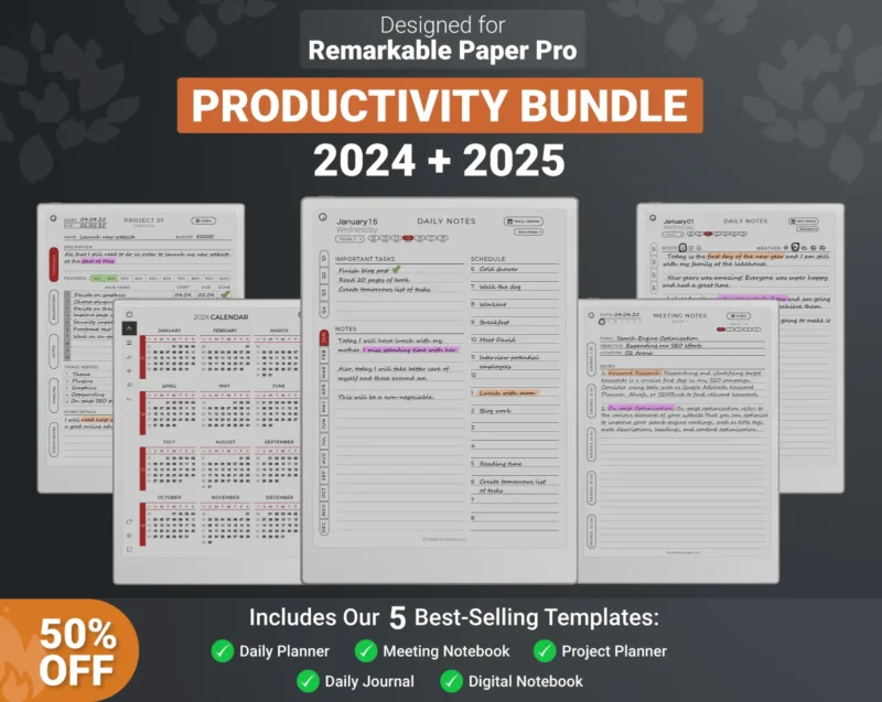 reMarkable Paper Pro Productivity Bundle 2024 & 2025