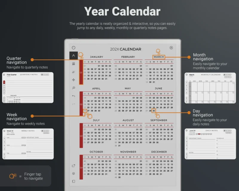 remarkable paper pro calendar