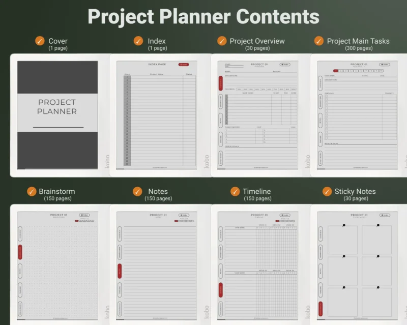 Kobo Sage Elipsa 2E Libra Colour - Project Planner