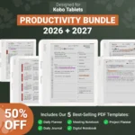 Kobo Templates Daily Planner, Journal, Meeting Notes, Notebook, Project Kobo Templates 2026-2027 Daily Planner, Journal, Meeting Notes, Notebook, Project Planner