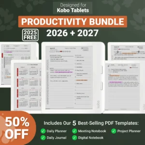 Kobo Templates Productivity Bundle 2026-2027