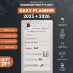 reMarkable Paper Pro Move Daily Planner 2025 & 2026 Showcase