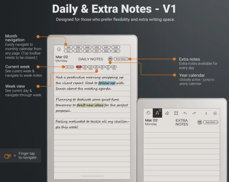 remarkable paper pro move lined notebook planner