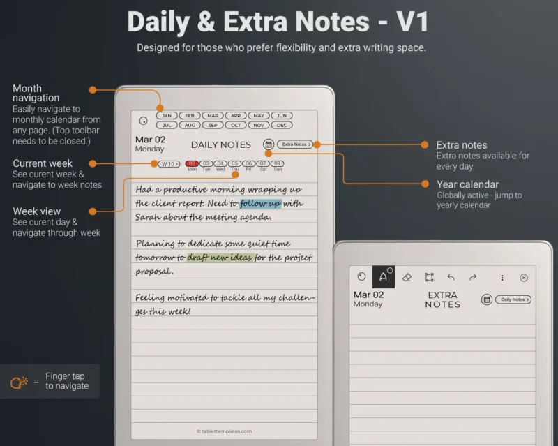 remarkable paper pro move lined notebook planner