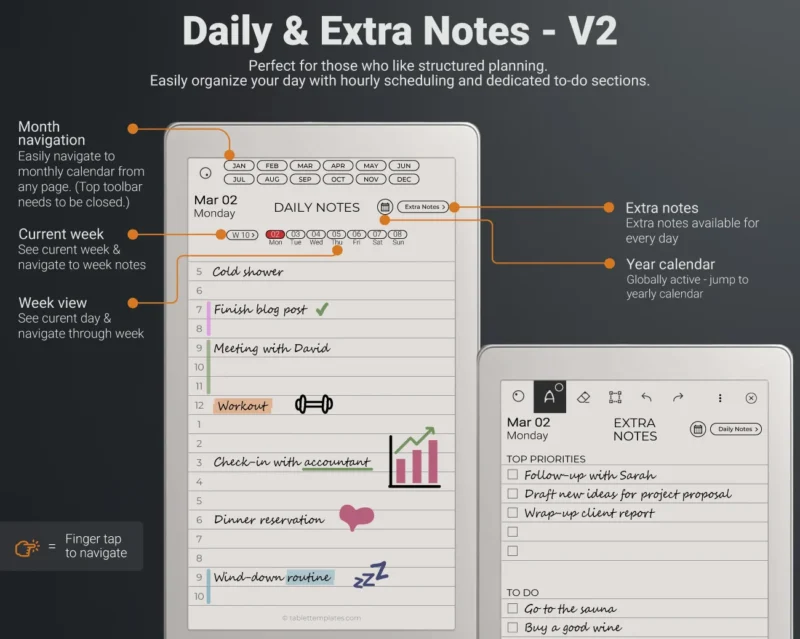 remarkable paper pro move schedule and to do list
