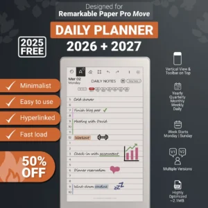 reMarkable Paper Pro Move Daily Planner 2026 & 2027 Showcase