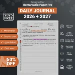reMarkable-Paper-Pro-Daily-Journal-2026-2027-Diary-Template reMarkable Paper Pro Journal Template 2025, 2025, 2027