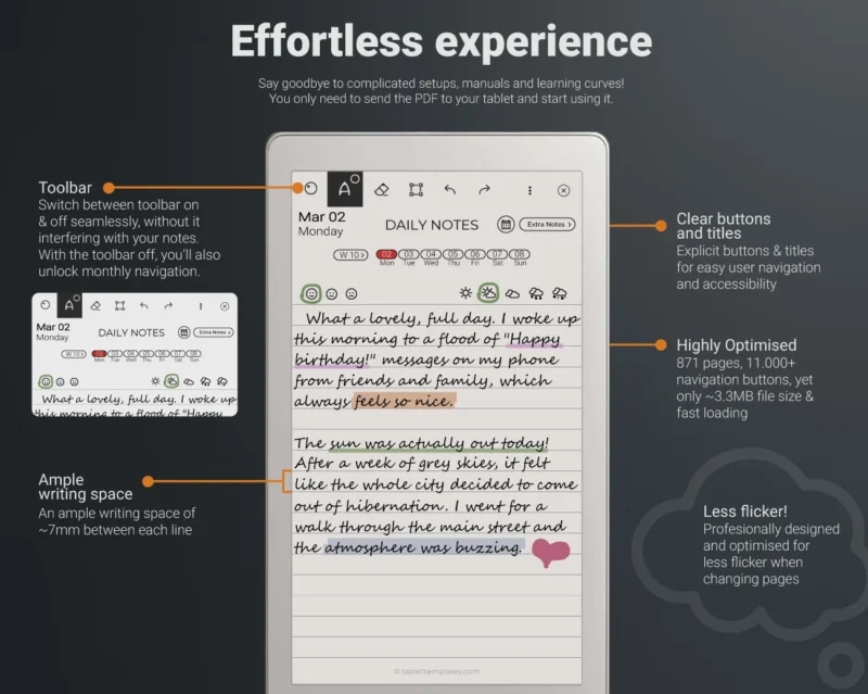 Best writing experience on reMarkable Paper Pro Move Journal