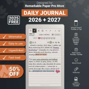 reMarkable Paper Pro Move Daily Journal 2026 2027
