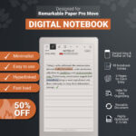 1.DigitalNotebook-Main-Etsy&Website reMarkable Paper Pro Move - Digital Notebook