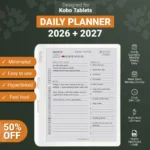 1.DailyPlanner-Main-Etsy&Website Kobo Daily Planner 2026 - 2027