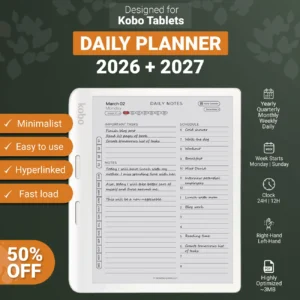 Kobo Daily Planner 2026 - 2027